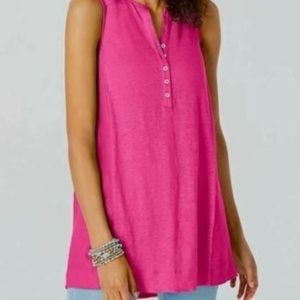 J. Jill Mixed Media Henley Tank Tunic